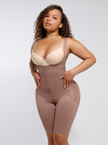 Detachable Strap Zippered Sculpting Bodysuit